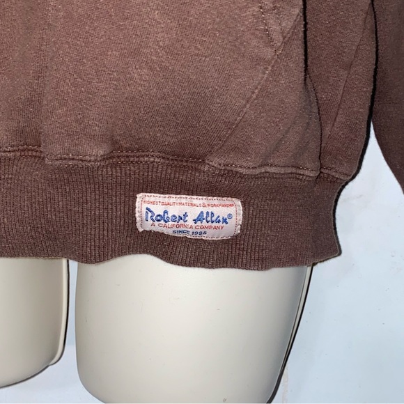 Vintage Robert Allan Lake Taho Sweatshirt brown & yellow size S - Picture 2 of 3